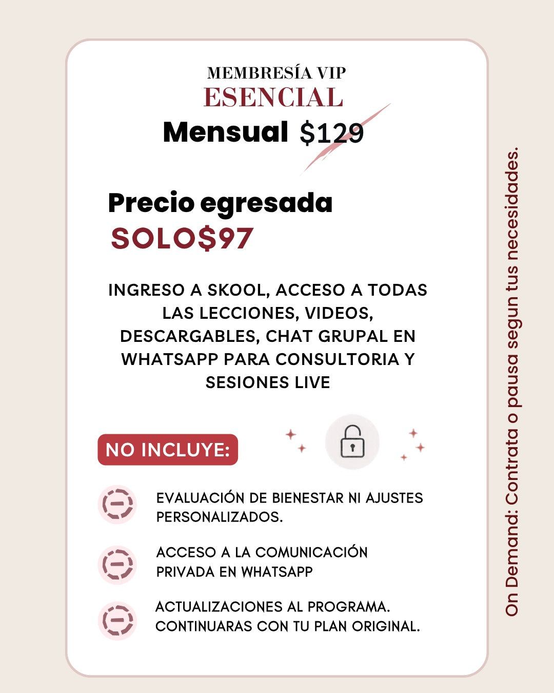 MEMBRESÍA VIP